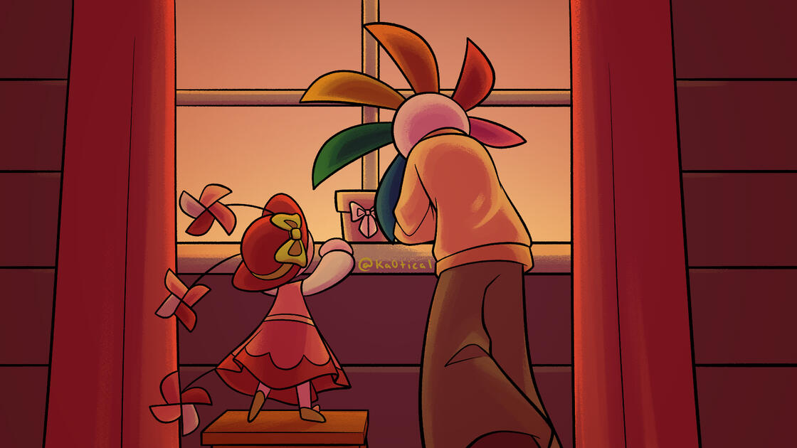 Windy Days window cutscene